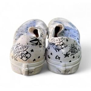 Preloved Vans Tattoo Skateboard U Color Slip On Patchwork Shoes